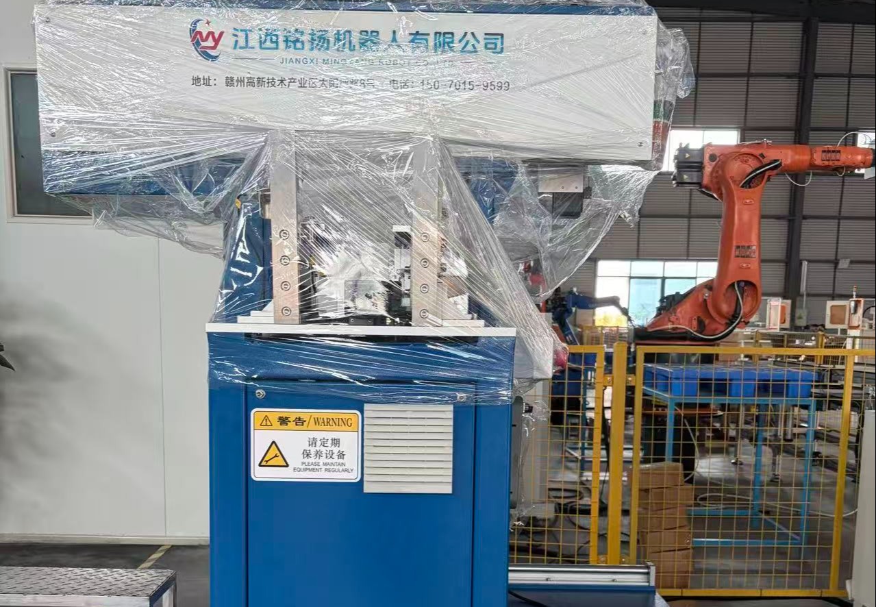 SCARA 机械手取料双工位码垛盘撒砂工作站