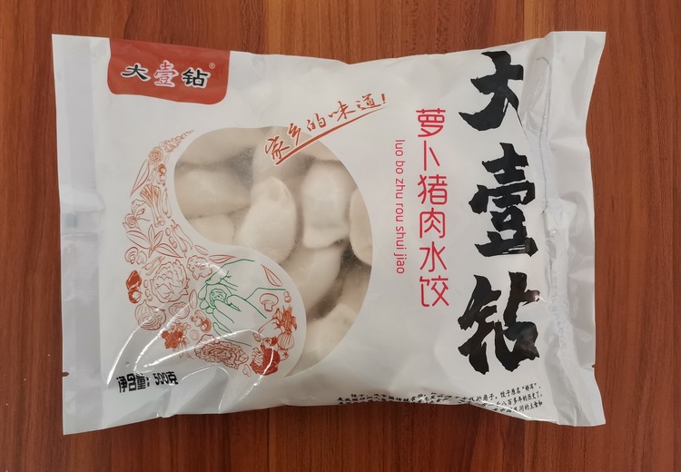 大壹钻萝卜猪肉水饺，500g速冻生制品，新鲜食材还原家常风味，蒸煮便捷