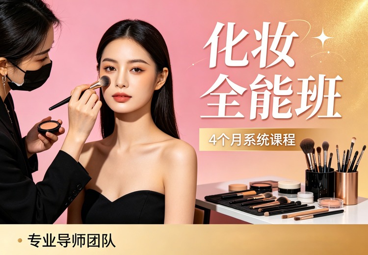 合肥卓莎化妆全能班，4个月学全化妆技能，零基础入行美业优选