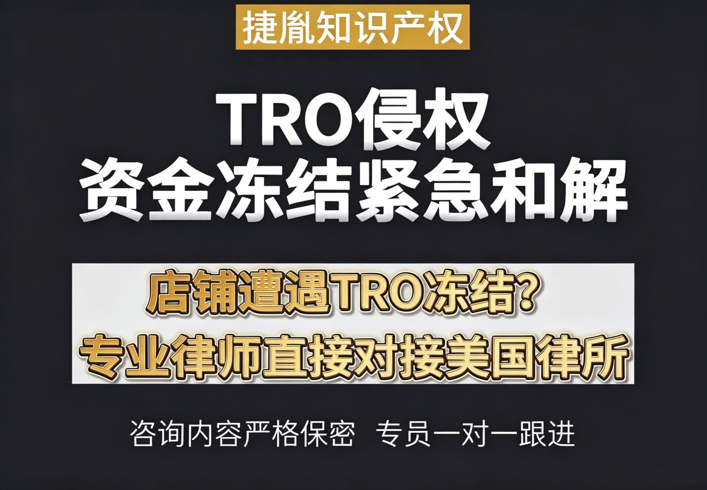 亚马逊 TRO 侵权冻结紧急和解服务