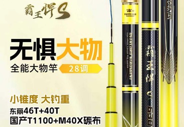 钓鱼王霸王悍 S 大物竿 28 调轻量综合巨物鱼竿高碳台钓竿