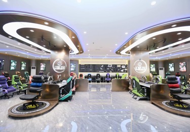 轻奢网红电竞馆整店桌椅配套落地案例