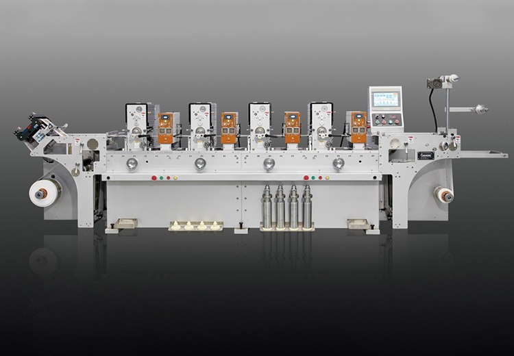 CS-220-4色+纠编+前后连体间歇式凸版商标印刷机