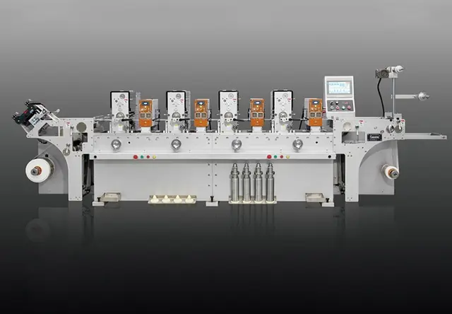 CS-220-4色+纠编+前后连体间歇式凸版商标印刷机