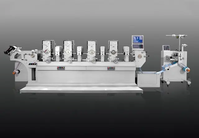 CS-300-4色 后光油-间歇式凸版商标印刷机