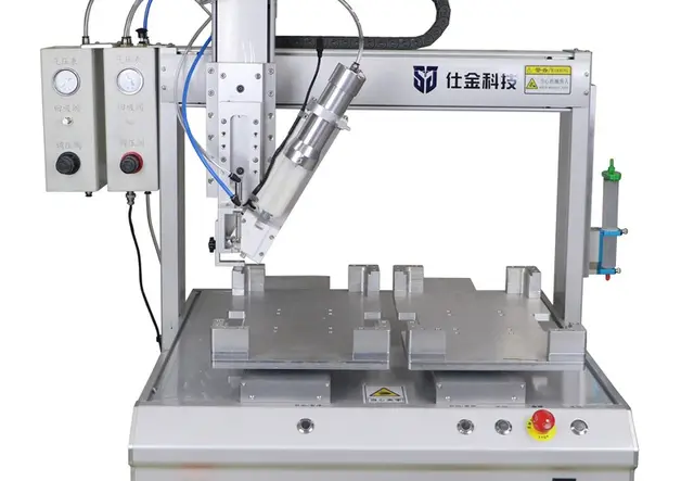 四轴点胶机SJ-D5331双工位桌面式点胶机