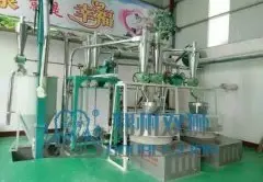 两台石磨面粉机组