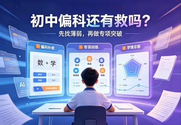 初中偏科还有救吗？先诊断薄弱，再做专项突破