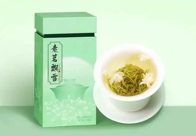 龙芽大师素茗飘雪.知心茉莉花茶100G盒装