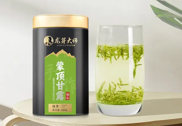 龙芽大师蒙顶甘露.知心绿茶100克罐装