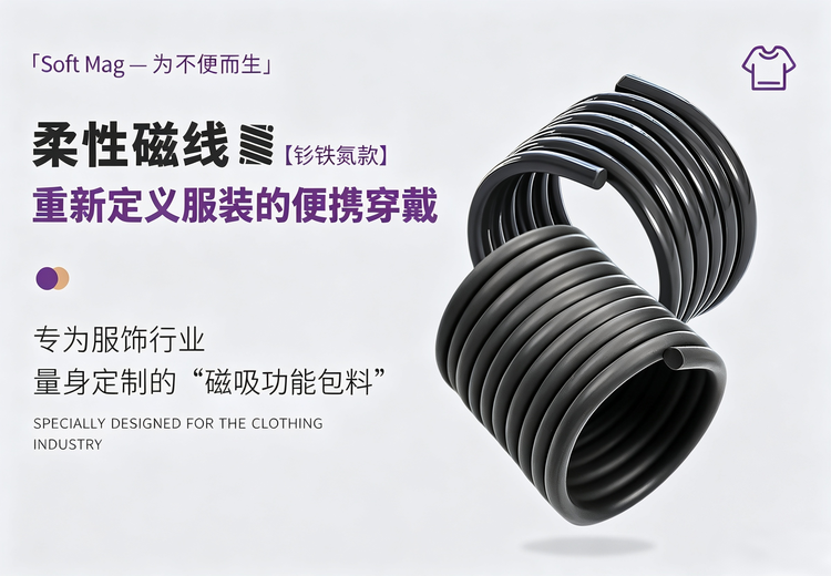 柔性磁吸拉链（钐铁氮）
