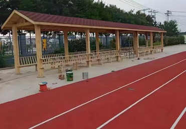 防腐木长廊