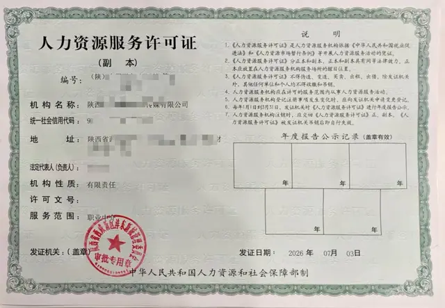 人力资源服务许可证代办