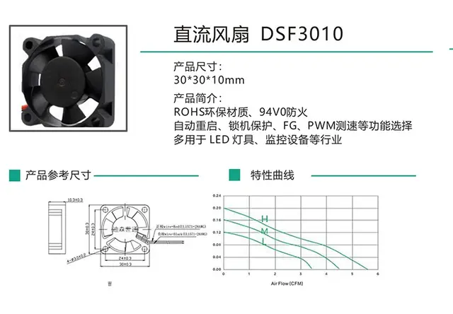 直流风扇 DSF3010