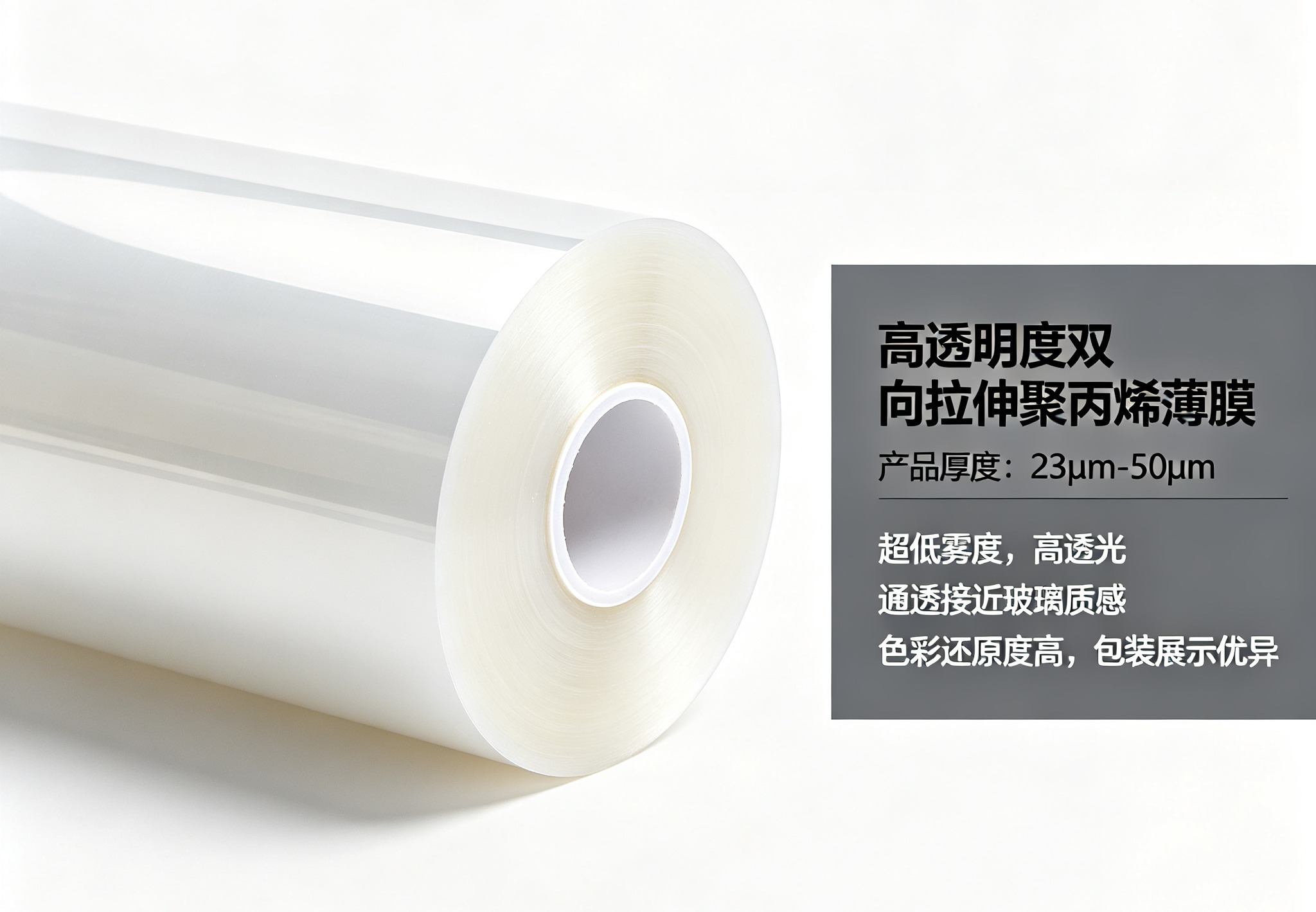 高透明度双向拉伸聚丙烯薄膜