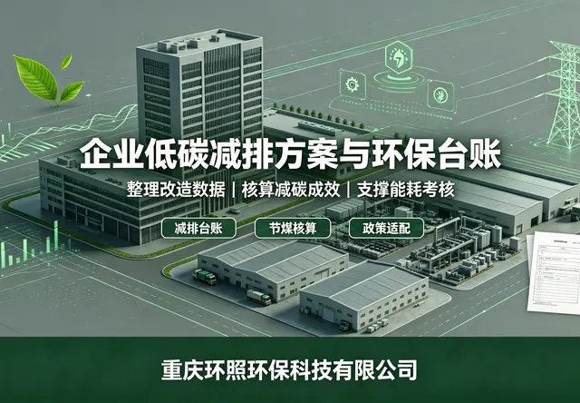 企业低碳减排方案定制、环保台账配套服务