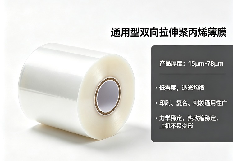 通用型双向拉伸聚丙烯薄膜