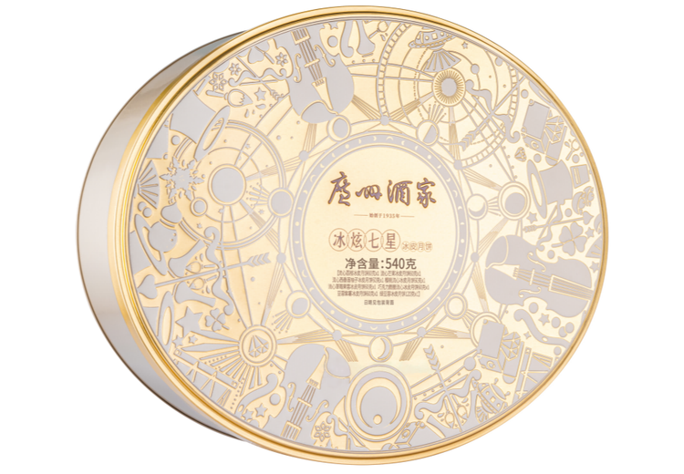 广州酒家 冰炫七星冰皮月饼540g