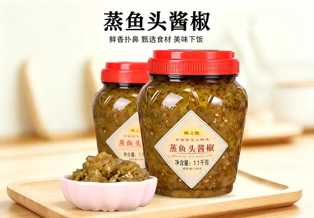 1.1kg蒸鱼头酱椒