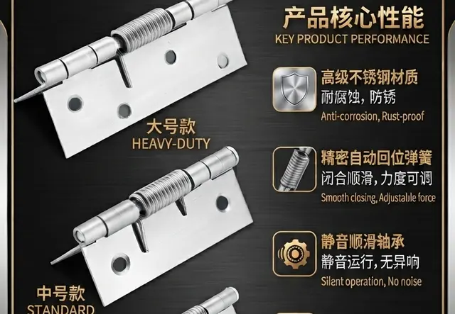 不锈钢自动回位合页