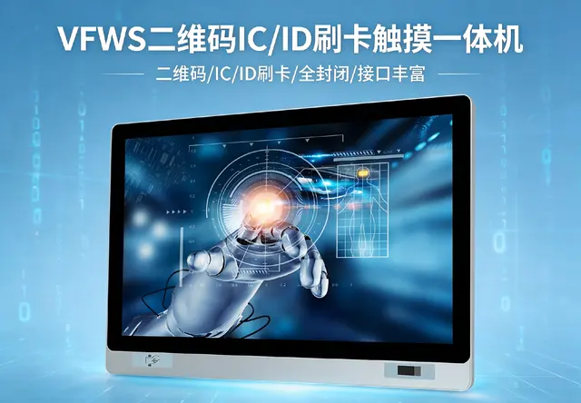 威嵌沃VFWS二维码IC/ID刷卡触摸一体机