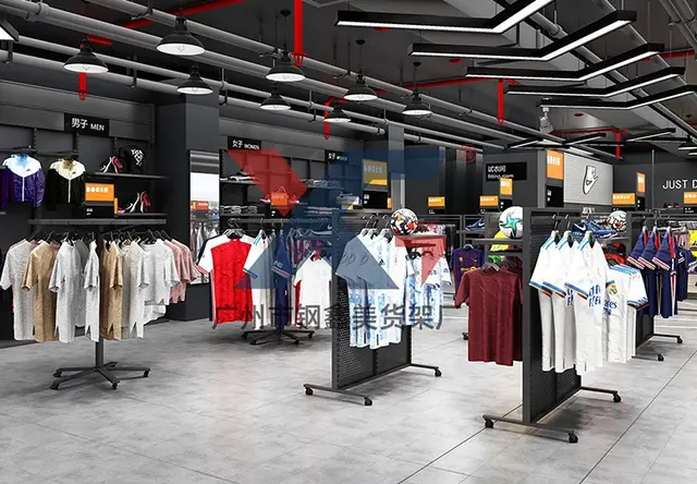 服装精品店货架定制-广州市钢鑫美货架厂