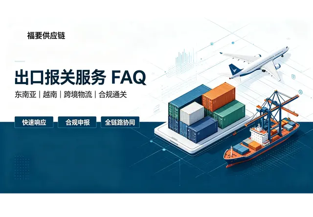 东南亚 / 越南出口报关服务FAQ