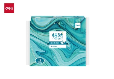 得力-桔然CC1200-05擦手纸1层200抽(绿)(包)
