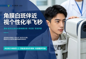 角膜白斑伴近视个性化半飞秒