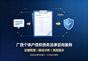 广西某个体户债权债务法律咨询案例