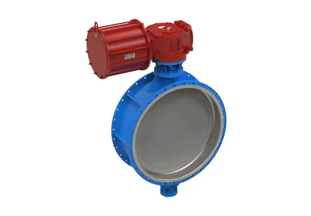 气动双作用+法兰蝶阀