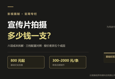 宣传片拍摄一般多少钱一支？｜企业宣传片报价｜宣传片制作费用｜宣传片预算｜昆明宣传片公司