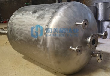 纯钛外半管反应釜 耐腐蚀化工钛反应罐 压力容器