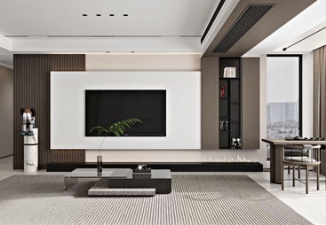 利都 极简风格  124m&sup2;，三房两卫。