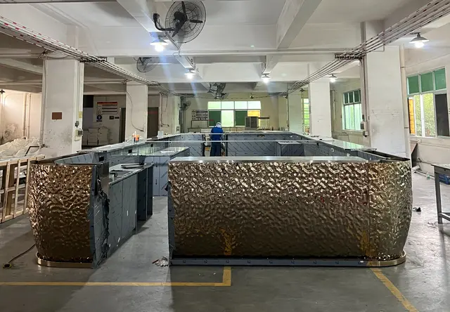 不锈钢水波纹调酒台