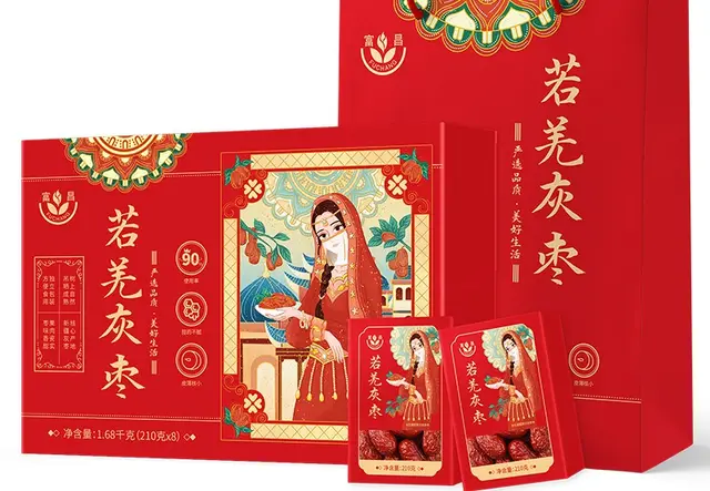 富昌若羌红枣礼盒1680克