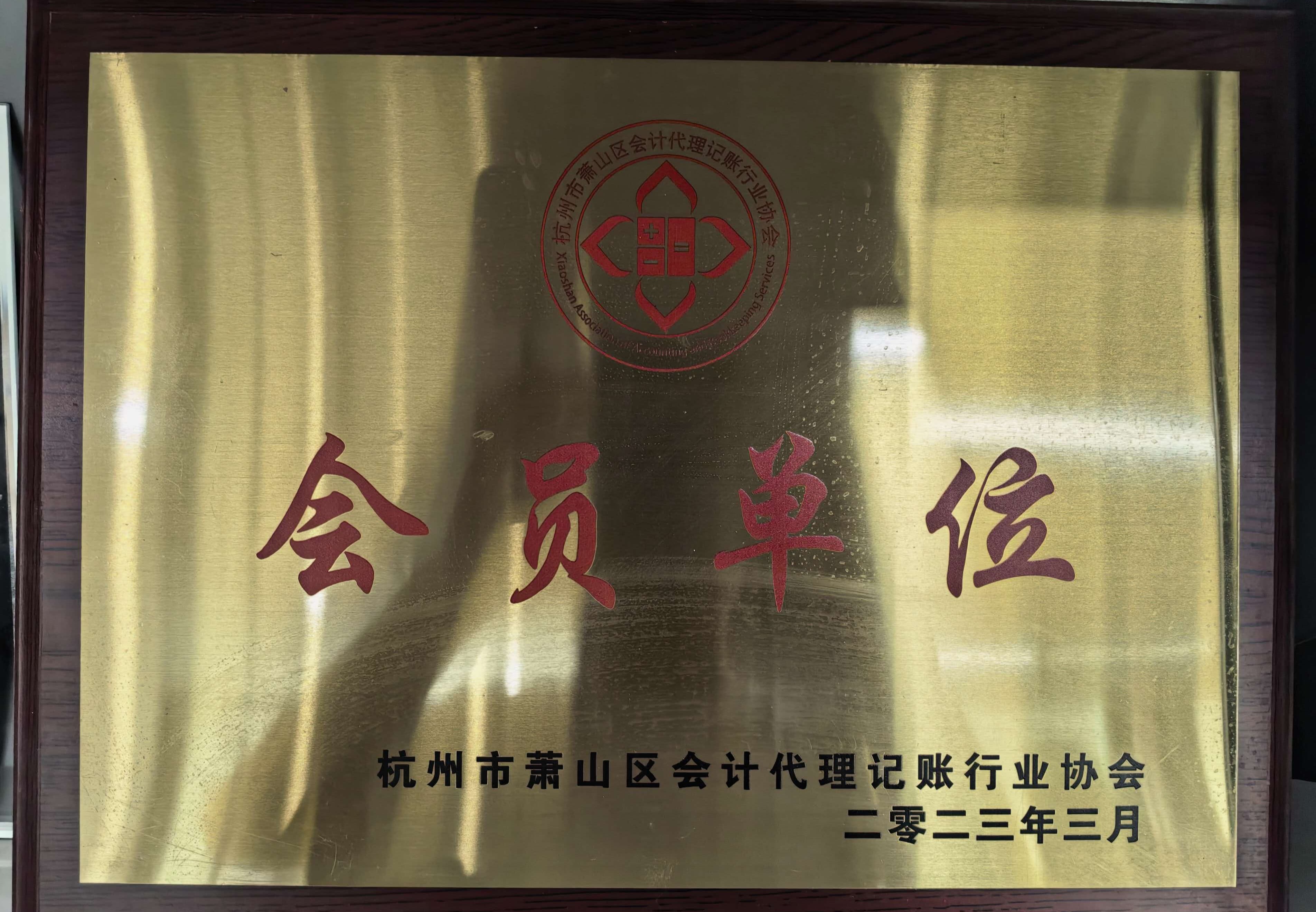 杭州市萧山区会计代理记账行业协会会员单位